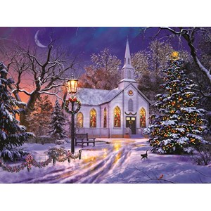 SunsOut (50041) - Dominic Davison: "The Old Christmas Church" - 1000 brikker puslespil