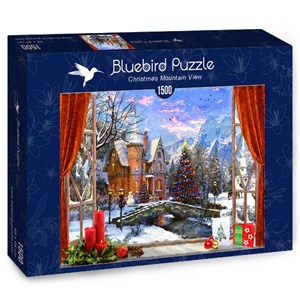 Bluebird Puzzle (70190) - Dominic Davison: "Christmas Mountain View" - 1500 brikker puslespil