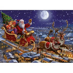 King International (05768) - "Christmas Santa Sleigh" - 1000 brikker puslespil