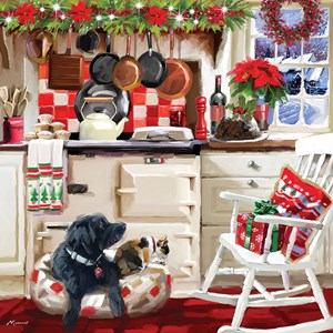 Otter House Puzzle (74138) - Richard Macneil: "Christmas Kitchen" - 1000 brikker puslespil