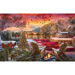 SunsOut (30141) - "Christmas Eve Camping" - 1000 brikker puslespil