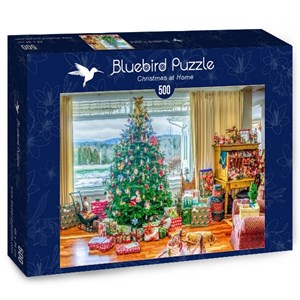 Bluebird Puzzle (70019) - "Christmas at Home" - 500 brikker puslespil