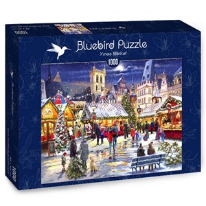 Bluebird Puzzle (70070) - Richard Macneil: "Xmas Market" - 1000 brikker puslespil