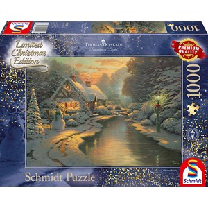 Schmidt Spiele (59492) - Thomas Kinkade: "On Christmas Eve" - 1000 brikker puslespil