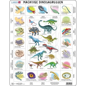 Larsen (HL9-NL) - "Fascinating Dinosaurs - NL" - 35 brikker puslespil