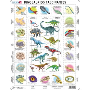 Larsen (HL9-ES) - "Fascinating Dinosaurs - ES" - 35 brikker puslespil