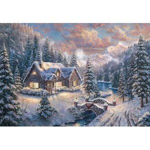 Schmidt Spiele (59493) - "High Country Christmas" - 1000 brikker puslespil