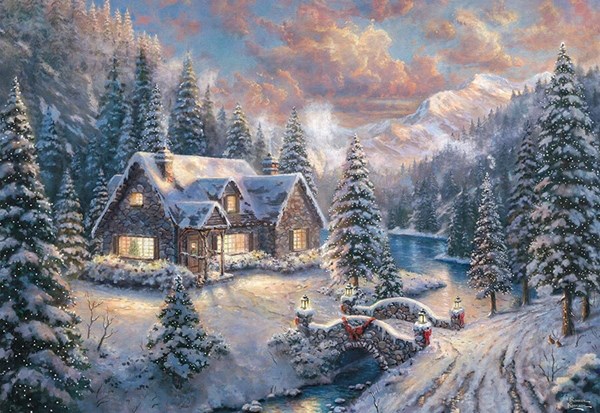 Schmidt Spiele (59493) - "High Country Christmas" - 1000 brikker puslespil