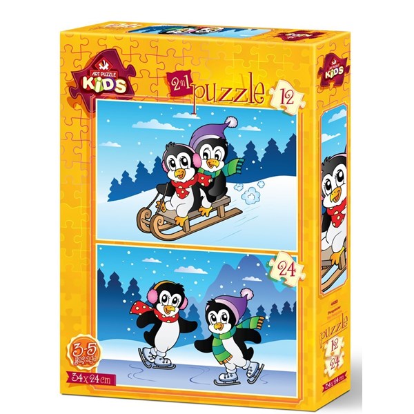 Art Puzzle (4489) - "The Penguins" - 12 24 brikker puslespil