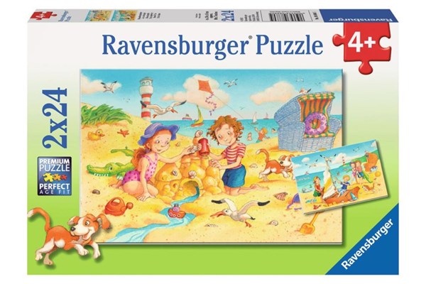 Ravensburger (08880) - "Children at the Beach" - 24 brikker puslespil