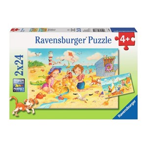 Ravensburger (08880) - "Children at the Beach" - 24 brikker puslespil