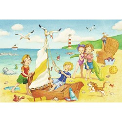 Ravensburger (08880) - "Children at the Beach" - 24 brikker puslespil