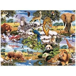 King International (05327) - "Animal World" - 12 24 36 50 brikker puslespil