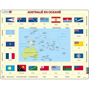 Larsen (KL5-NL) - "Australia and Oceania - NL" - 35 brikker puslespil