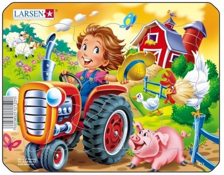 Larsen (Z11-2) - "Farmkids" - 9 brikker puslespil