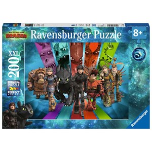 Ravensburger (12629) - "How to Train Your Dragon" - 200 brikker puslespil