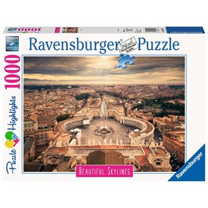 Ravensburger (14082) - "Smuk himmel over rom" - 1000 brikker puslespil