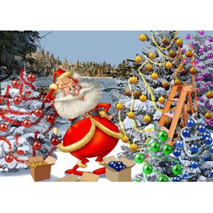 Bluebird Puzzle (70296) - "Christmas Countdown!" - 500 brikker puslespil