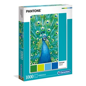 Clementoni (39495) - "Turquoise Peacock" - 1000 brikker puslespil