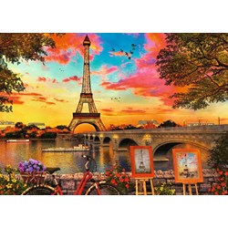Ravensburger (15168) - "The banks of the Seine" - 1000 brikker puslespil