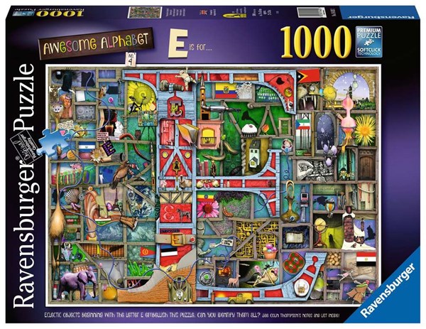 Ravensburger (16420) - Colin Thompson: "Awesome Alphabet "E"" - 1000 brikker puslespil