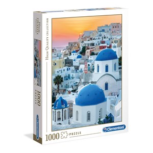 Clementoni (39480) - "Santorini" - 1000 brikker puslespil