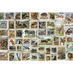 Ravensburger (17079) - "Animal Stamps" - 3000 brikker puslespil
