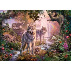 Ravensburger (15185) - "Summer Wolves" - 1000 brikker puslespil
