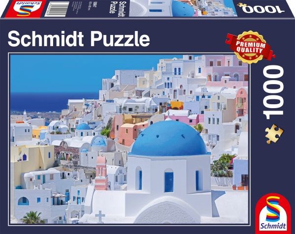 Schmidt Spiele (58947) - "Santorini" - 1000 brikker puslespil