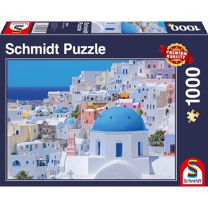 Schmidt Spiele (58947) - "Santorini" - 1000 brikker puslespil