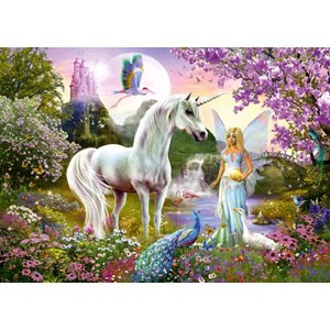 Schmidt Spiele (58951) - "Fairy and Unicorn" - 2000 brikker puslespil