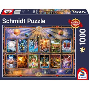 Schmidt Spiele (58347) - "Signs of the Zodiac" - 1000 brikker puslespil