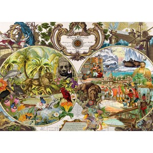 Schmidt Spiele (58362) - "Exotic World Map" - 2000 brikker puslespil