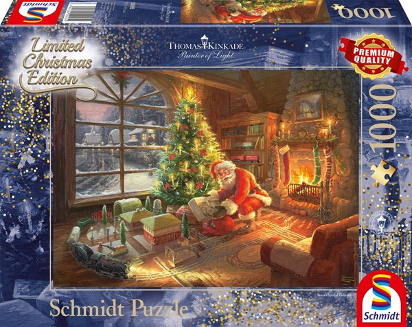 Schmidt Spiele (59495) - Thomas Kinkade: "Santa's Special Delivery" - 1000 brikker puslespil