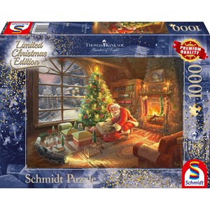 Schmidt Spiele (59495) - Thomas Kinkade: "Santa's Special Delivery" - 1000 brikker puslespil