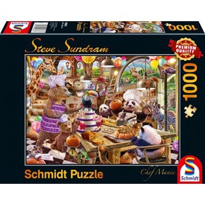 Schmidt Spiele (59663) - Steve Sundram: "Chef Mania" - 1000 brikker puslespil