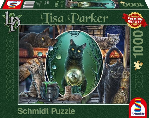 Schmidt Spiele (59665) - Lisa Parker: "Magical Cats" - 1000 brikker puslespil