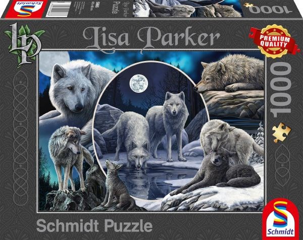 Schmidt Spiele (59666) - Lisa Parker: "Magnificent Wolves" - 1000 brikker puslespil