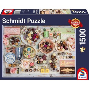 Schmidt Spiele (58940) - "Chocolate Nostalgia" - 1500 brikker puslespil