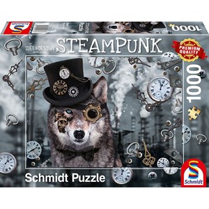 Schmidt Spiele (59647) - Markus Binz: "Steampunk Wolf" - 1000 brikker puslespil
