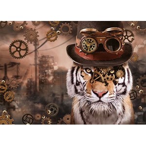 Schmidt Spiele (59646) - Markus Binz: "Steampunk Tiger" - 1000 brikker puslespil