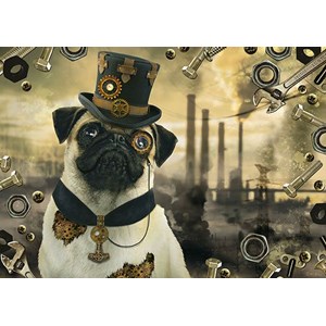 Schmidt Spiele (59645) - Markus Binz: "Steampunk Dog" - 1000 brikker puslespil