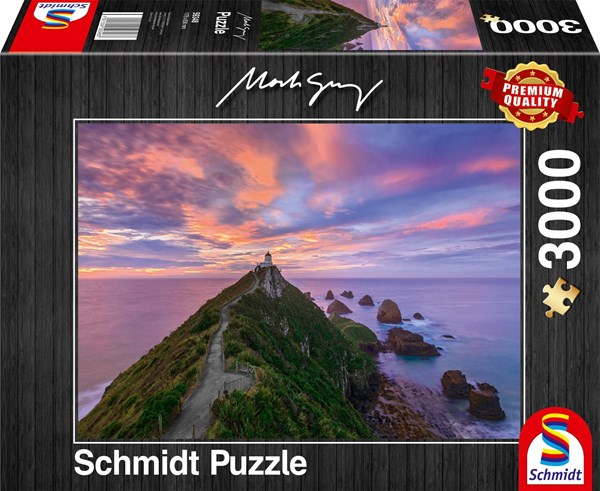 Schmidt Spiele (59348) - Mark Gray: "Nugget Point Lighthouse, New Zealand" - 3000 brikker puslespil