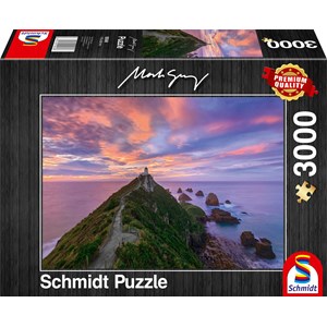 Schmidt Spiele (59348) - Mark Gray: "Nugget Point Lighthouse, New Zealand" - 3000 brikker puslespil