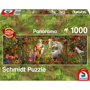 Schmidt Spiele (59614) - Ciro Marchetti: "Magic Forest" - 1000 brikker puslespil
