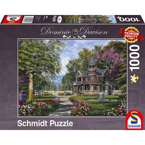 Schmidt Spiele (59617) - Dominic Davison: "Manor House with Tower" - 1000 brikker puslespil