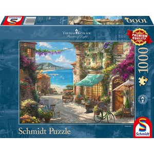 Schmidt Spiele (59624) - Thomas Kinkade: "Italian Café" - 1000 brikker puslespil