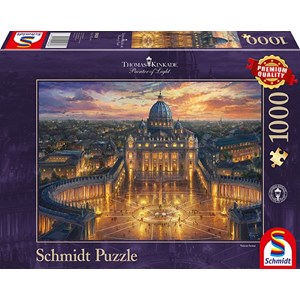 Schmidt Spiele (59628) - Thomas Kinkade: "Vatican Sunset" - 1000 brikker puslespil