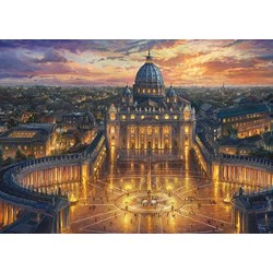 Schmidt Spiele (59628) - Thomas Kinkade: "Vatican Sunset" - 1000 brikker puslespil