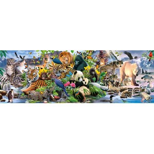 Schmidt Spiele (58384) - "Colorful Animal Kingdom" - 1000 brikker puslespil